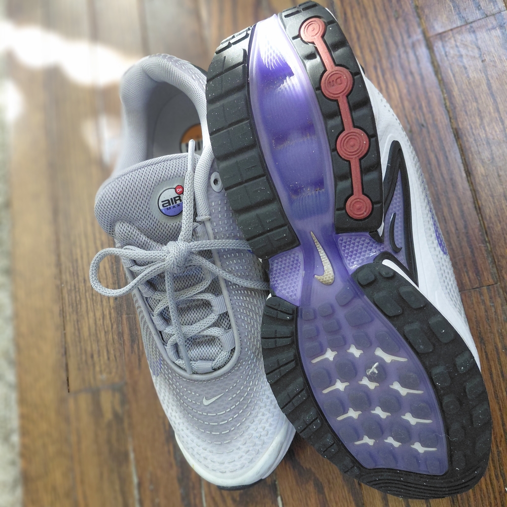 Nike Air Max Gray and Purple Sneakers